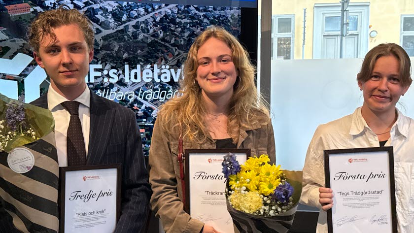 Vinnartion i TMF:s studentävling - "Den hållbara trädgårdsstaden"