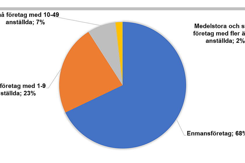 Fakta om den svenska trä- och möbelindustrin 2023 - diagram företagsstorlek 1600900