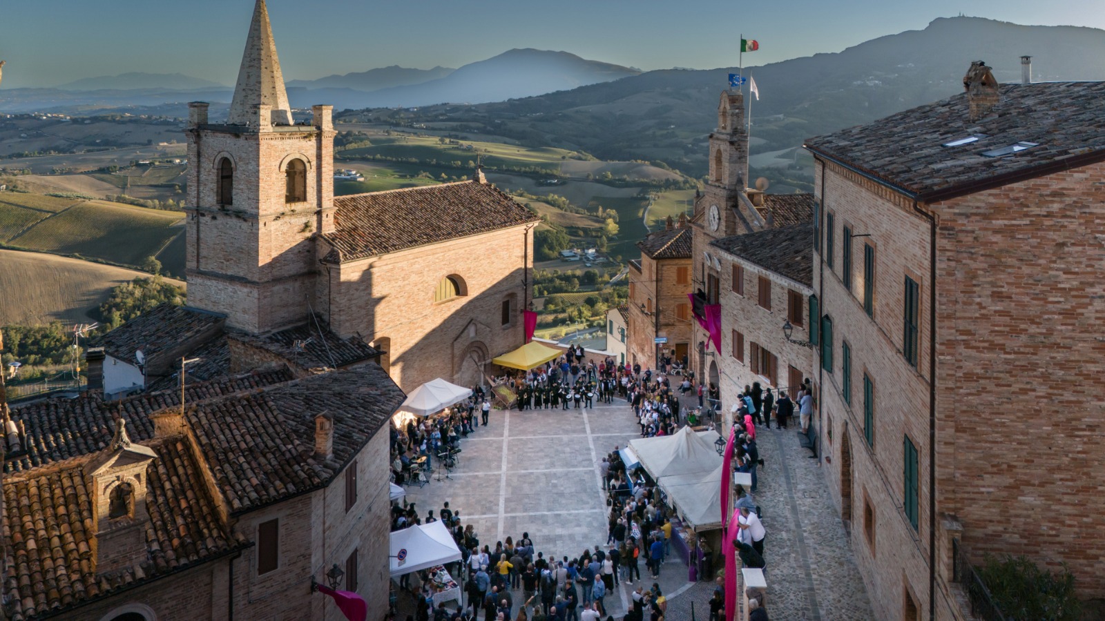 Staden Montedinove i östra Italien.