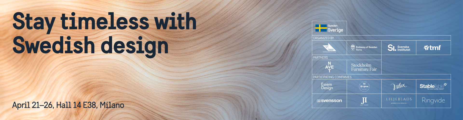 Header - Stay timeless with Swedish design.