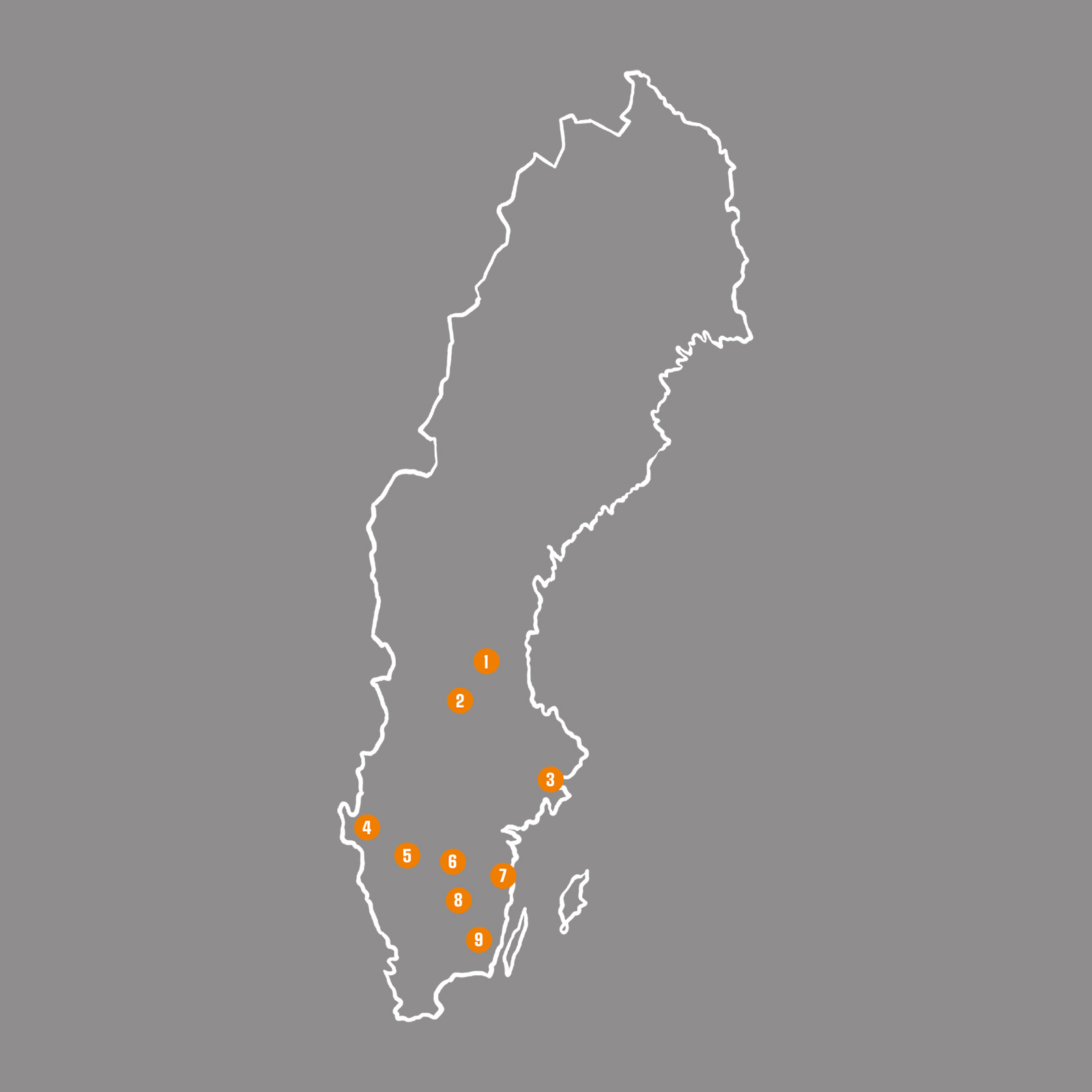 Gymnasieutbildningar med träinriktning 2026 - karta.