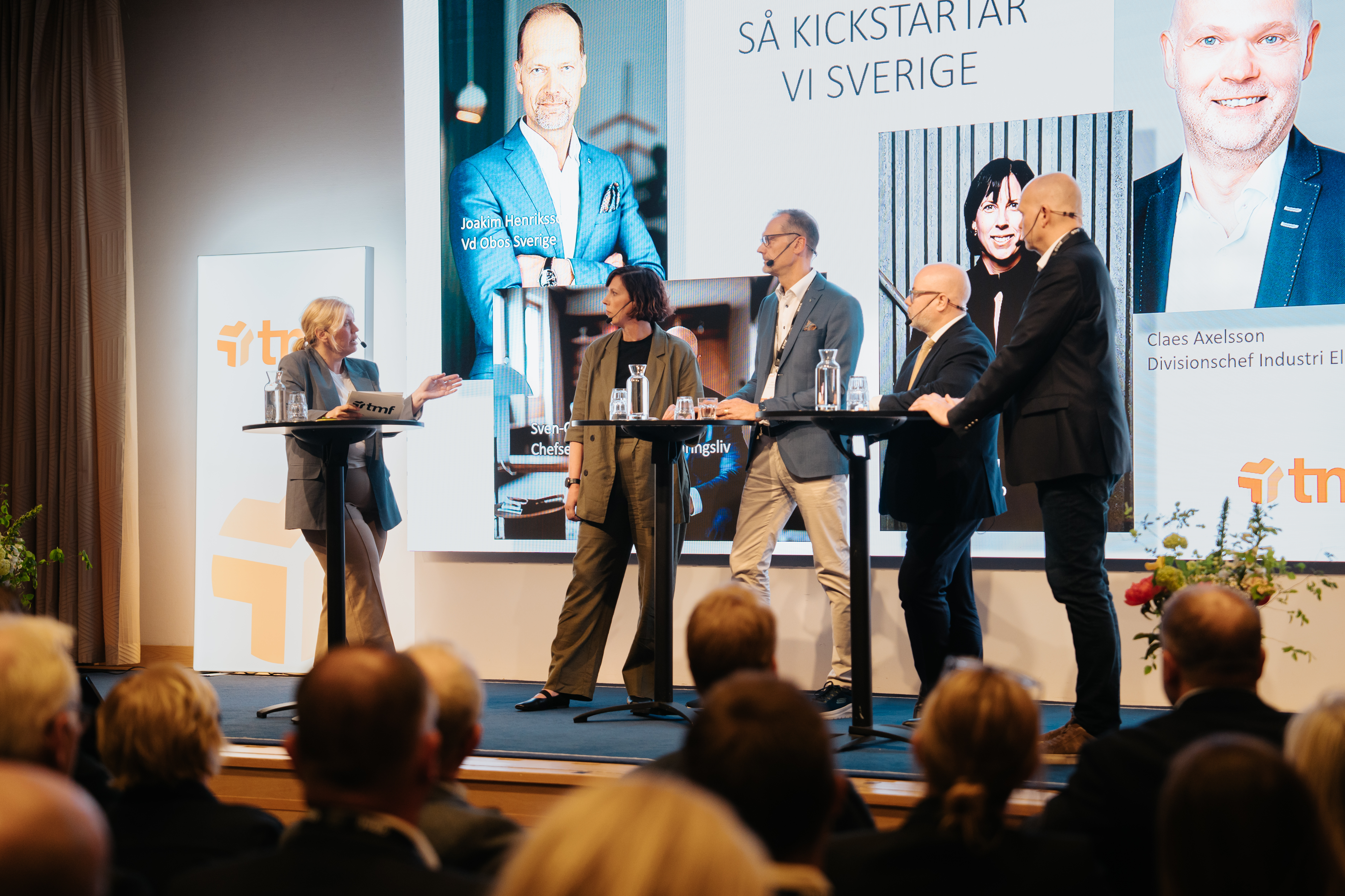 Panelsamtal "Så kickstartar vi Sverige" på TMF årsmöte 2025.