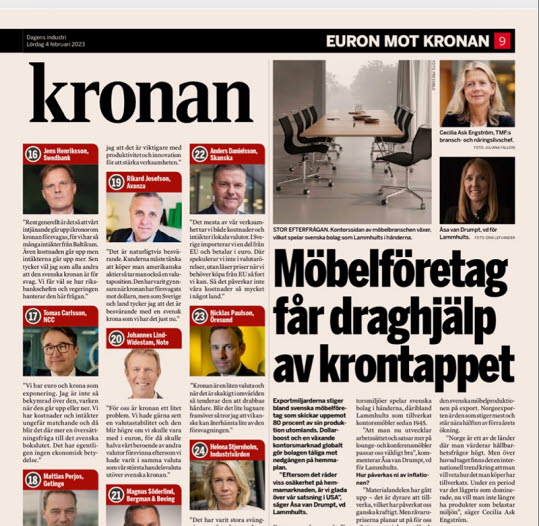 20230204 SKÄRMDUMP: DI Möbelföretag får draghjälp av krontappet - 800.
