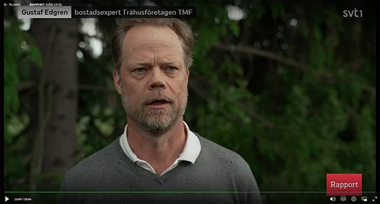 TMF:s Gustaf Edgren om råvaruproblemet - parallellt med ett stort intresse för trähus