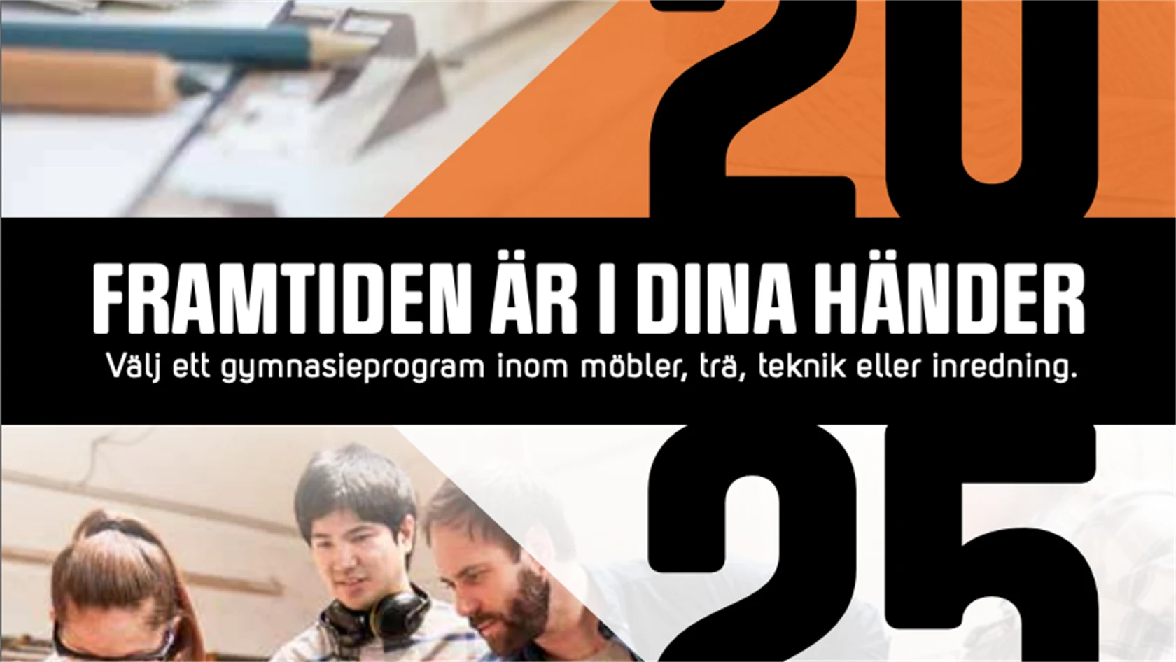 Omslag gymnasieguide - Framtiden är i dina händer.