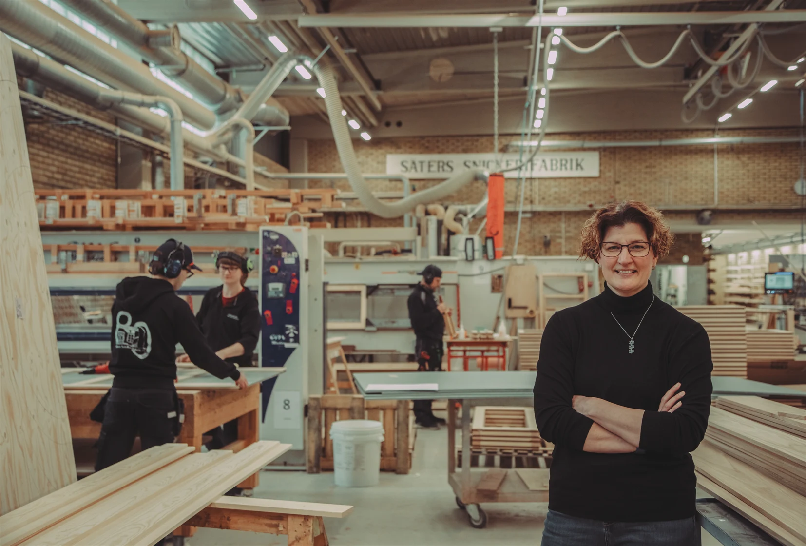 Malin Hedlund, vd på Säters snickerifabrik.