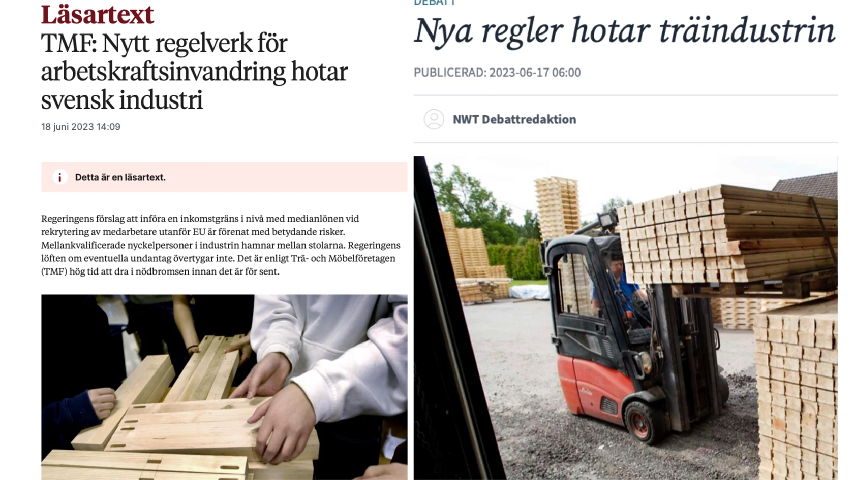 Arbetskraftsinvandring debatt