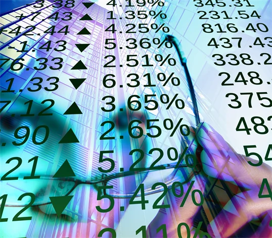 Illustration - börssiffror.