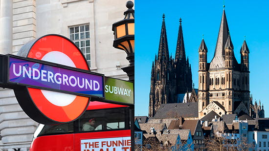 Resor till London och Köln