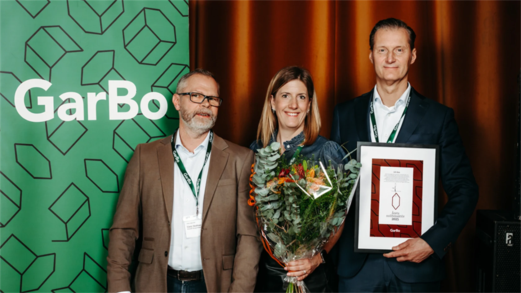 LB-Hus - vinnare av Årets Nollfelsaktör 2025. Här representerade av Gary Mattsson, entreprenad- och teknikchef, Anneli Stenung, försäljnings- och marknadschef, samt Stefan Holmberg, vd.