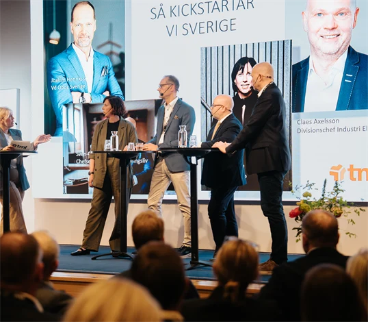 Panelsamtal "Så kickstartar vi Sverige" på TMF årsmöte 2025.
