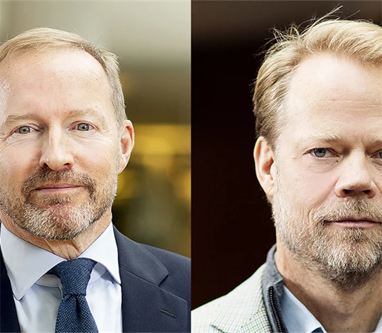 David Johnsson och Gustaf Edgren, vd samt bostadspolitisk expert på TMF.