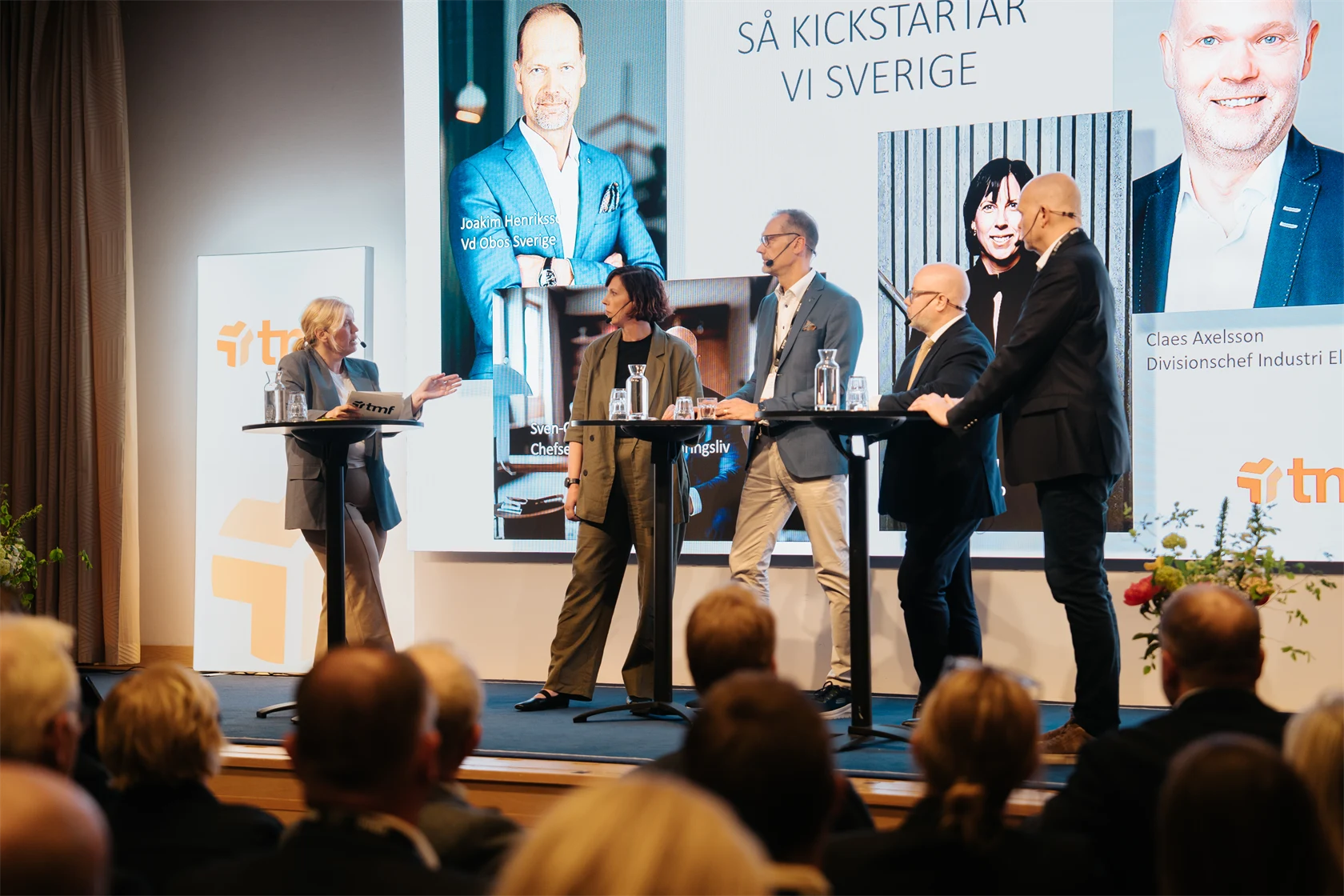 Panelsamtal "Så kickstartar vi Sverige" på TMF årsmöte 2025.