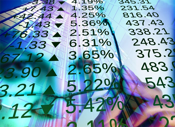 Illustration - börssiffror.