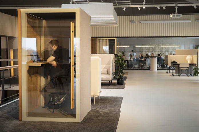 Ljudnivån är en viktig arbetsmiljöfråga på tysta Abstracta. 