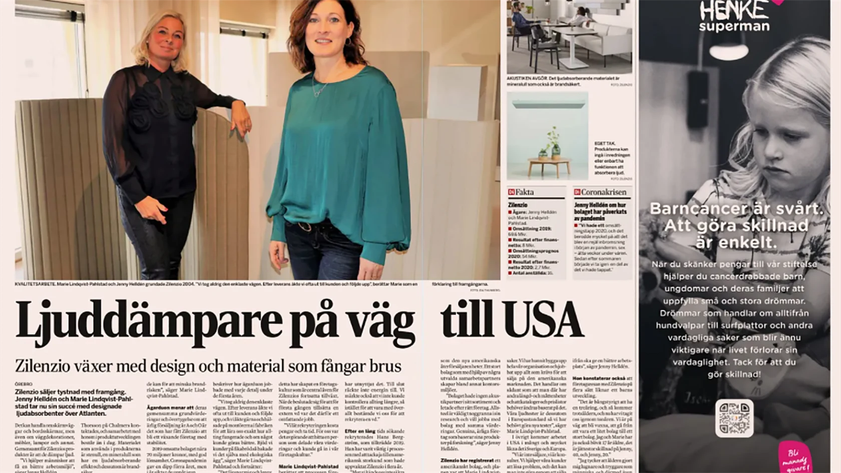 Tysta arbetsplatser går på export till USA