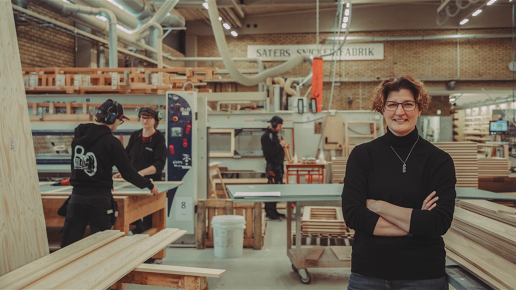 Malin Hedlund, vd på Säters snickerifabrik.